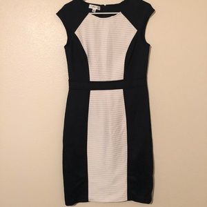 London Style Black and White Cocktail Dress